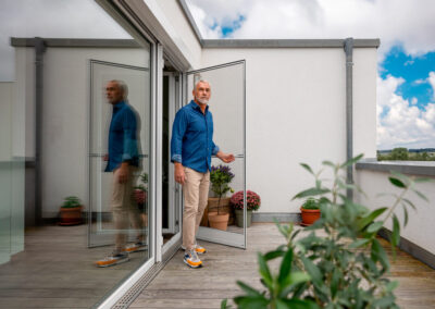 Fliegengitter Drehtür