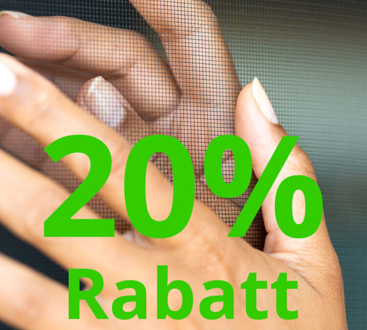 Rabatt auf Insektenschutz Gitter